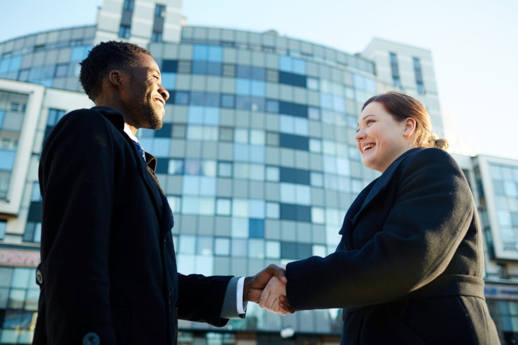 Sales representative outside